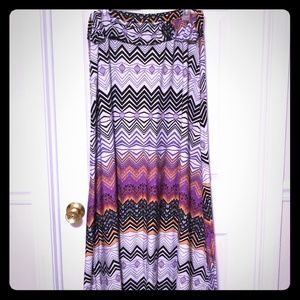 Robert Louis Chevron Geo Design Maxi Skirt